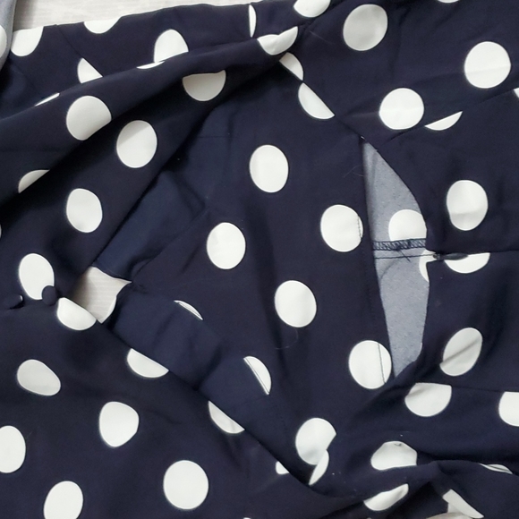 Fashion Nova Blue Polka Dot Dress, S - Picture 6 of 8